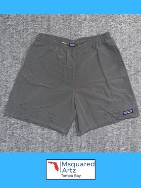 Patagonia Baggies Shorts Men Medium Gray Nylon Outdoor Swim Shorts